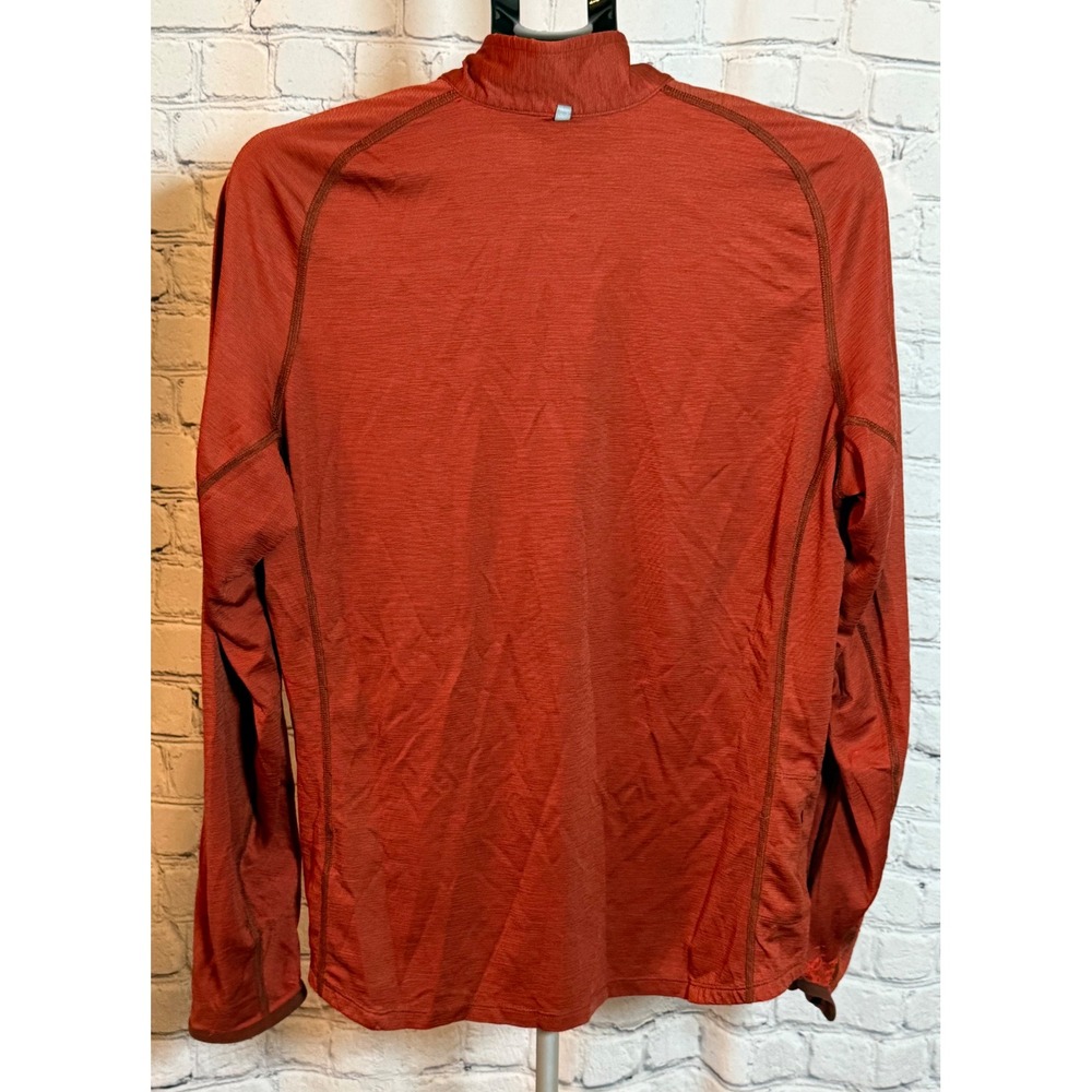Nike Dri-FIT Mens Large Burnt Orange Quarter Zip Running Pullover Long Sleeve - Picture 2 of 3